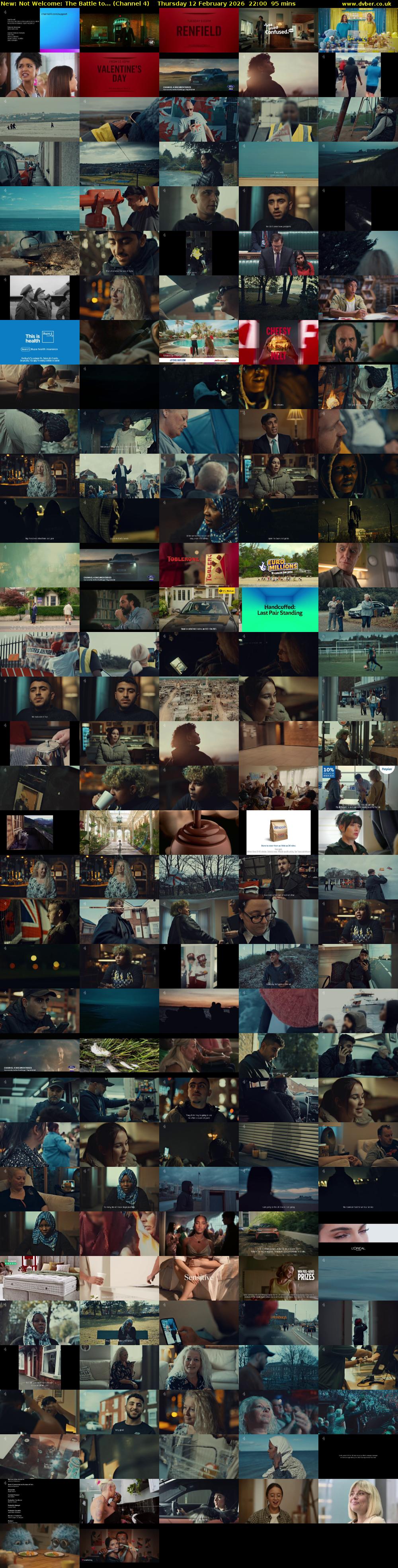 Not Welcome: The Battle to... (Channel 4) Thursday 12 February 2026 22:00 - 23:35