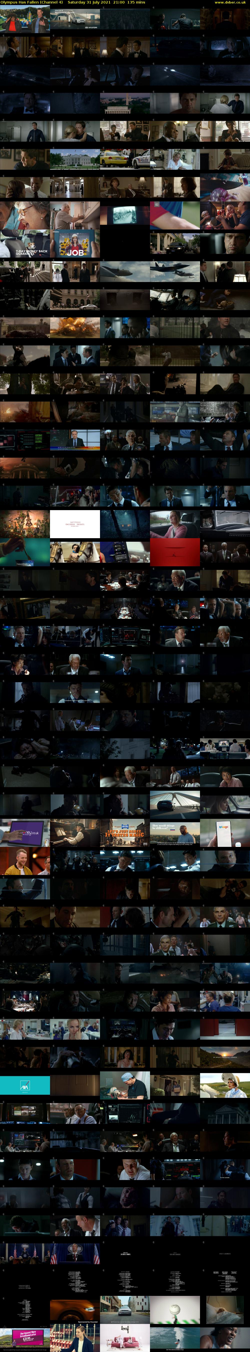 Olympus Has Fallen (Channel 4) Saturday 31 July 2021 21:00 - 23:15