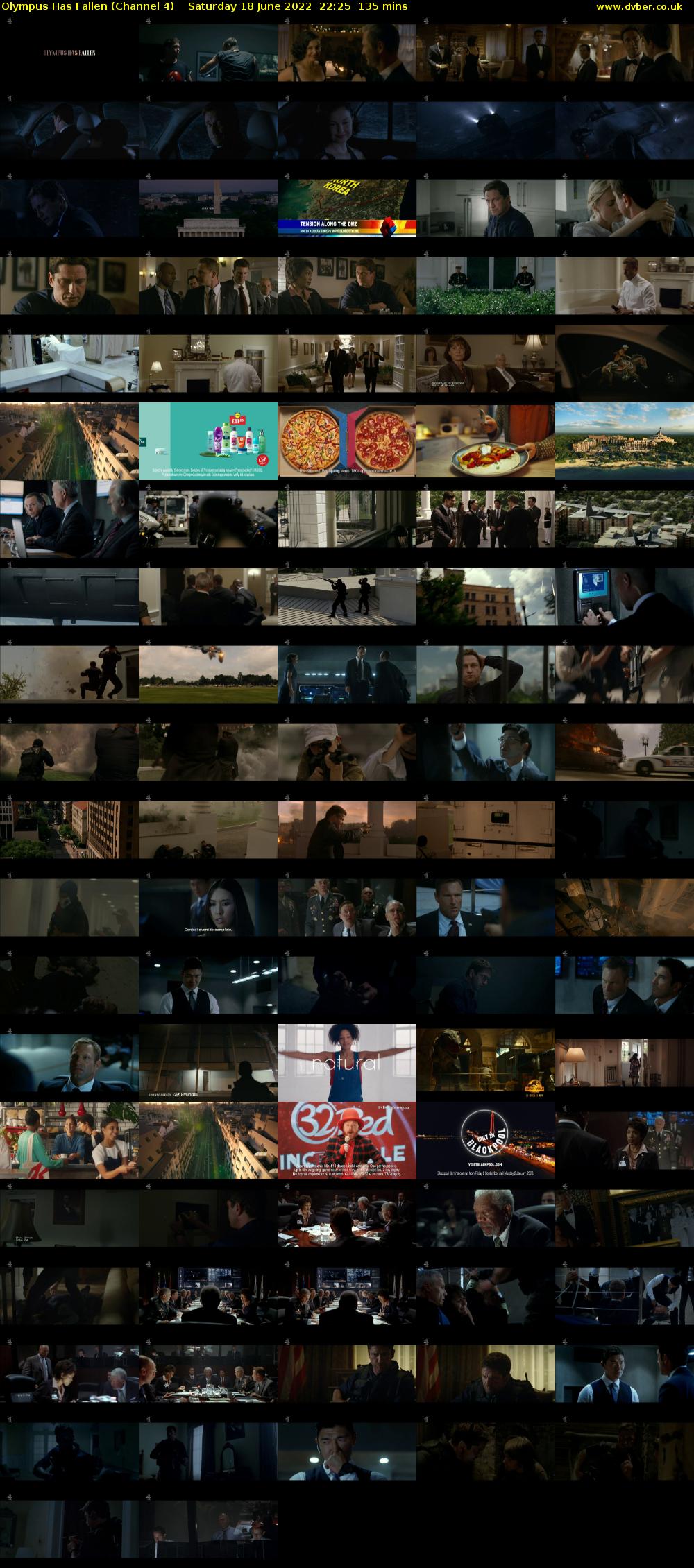 Olympus Has Fallen (Channel 4) Saturday 18 June 2022 22:25 - 00:40