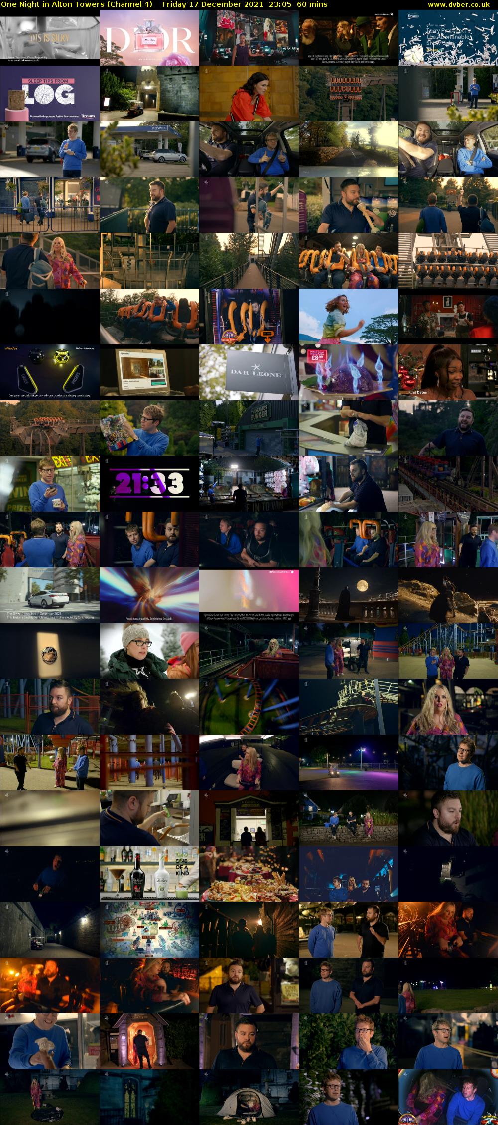 One Night in Alton Towers (Channel 4) Friday 17 December 2021 23:05 - 00:05