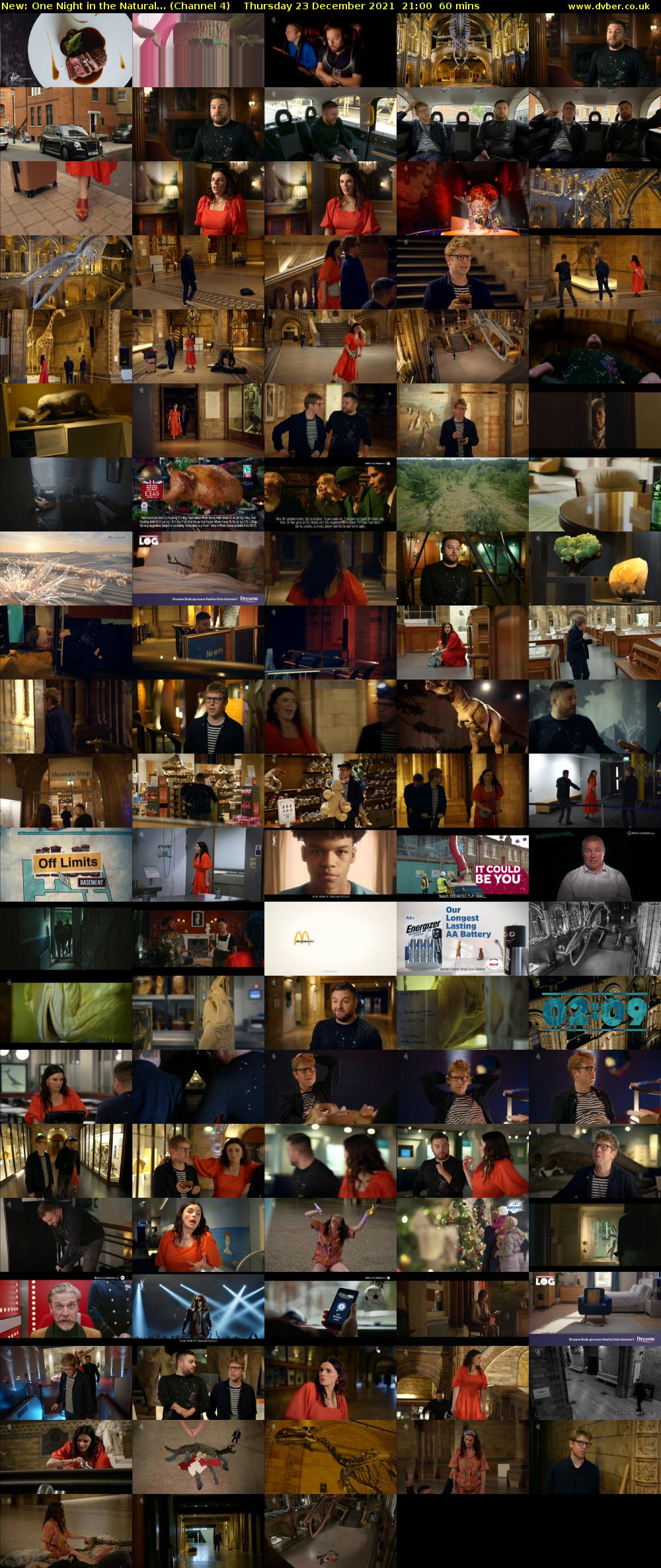 One Night in the Natural... (Channel 4) Thursday 23 December 2021 21:00 - 22:00