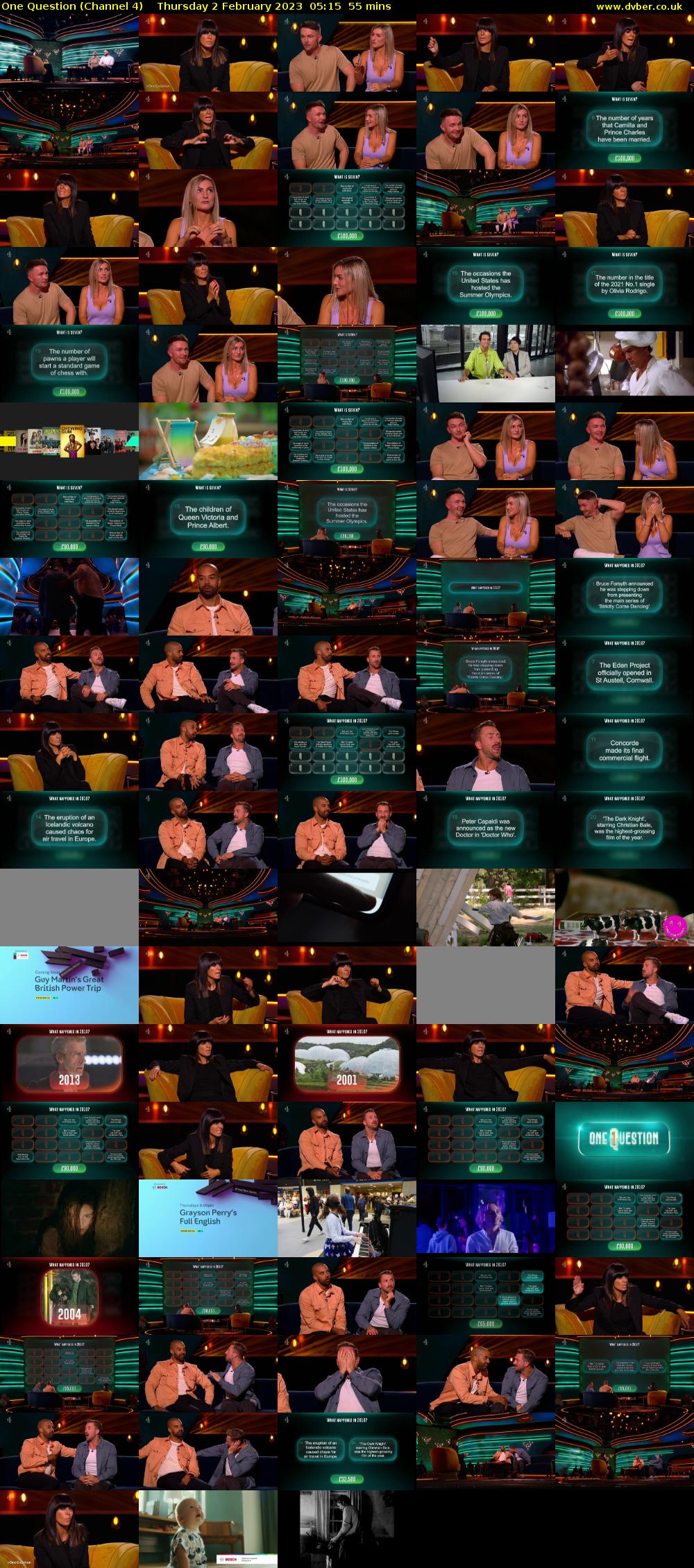One Question (Channel 4) Thursday 2 February 2023 05:15 - 06:10