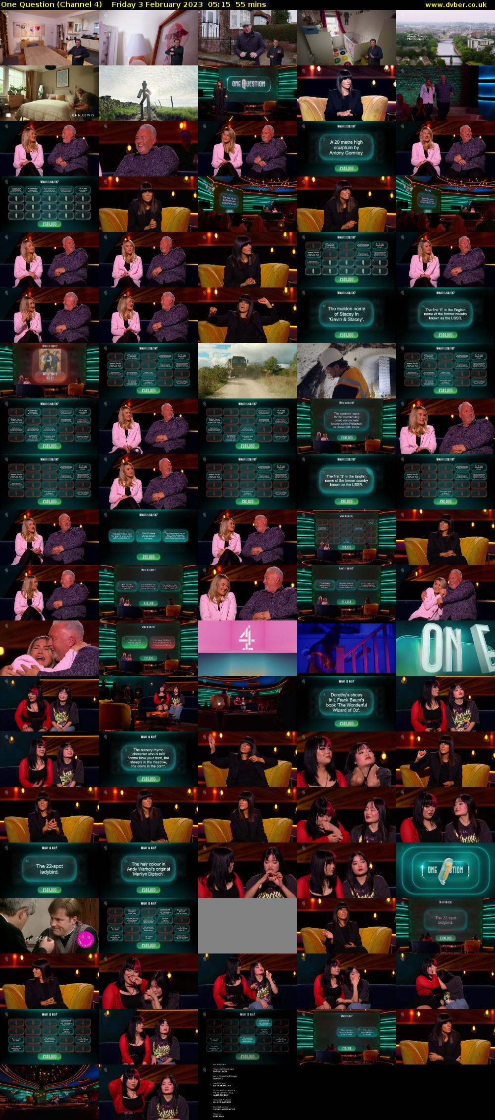 One Question (Channel 4) Friday 3 February 2023 05:15 - 06:10