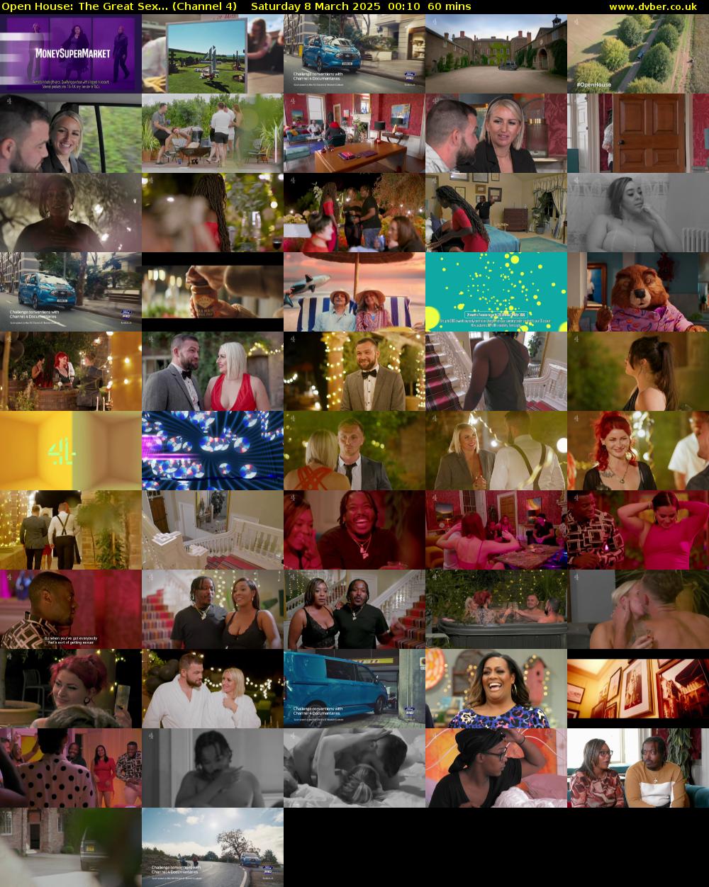 Open House: The Great Sex... (Channel 4) Saturday 8 March 2025 00:10 - 01:10