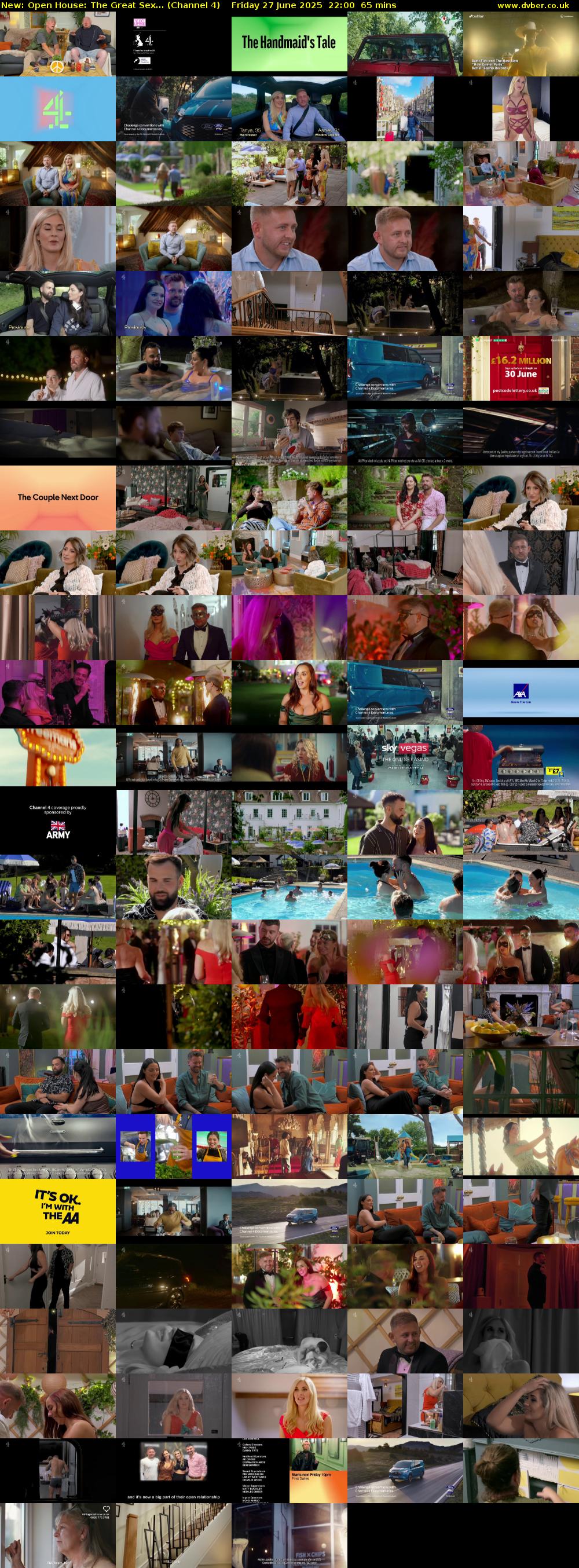 Open House: The Great Sex... (Channel 4) Friday 27 June 2025 22:00 - 23:05