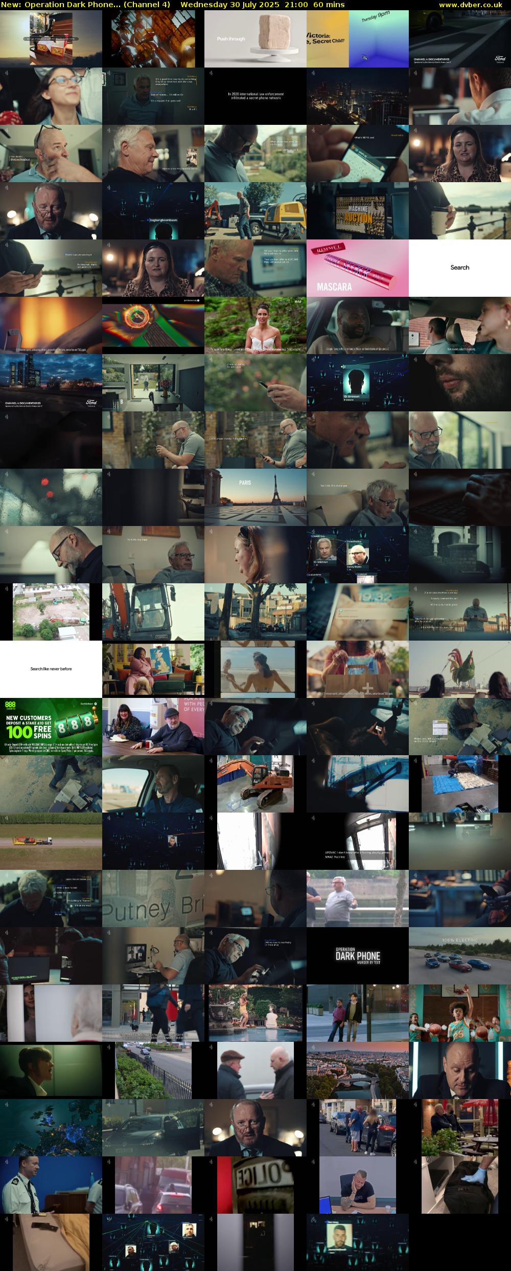 Operation Dark Phone... (Channel 4) Wednesday 30 July 2025 21:00 - 22:00