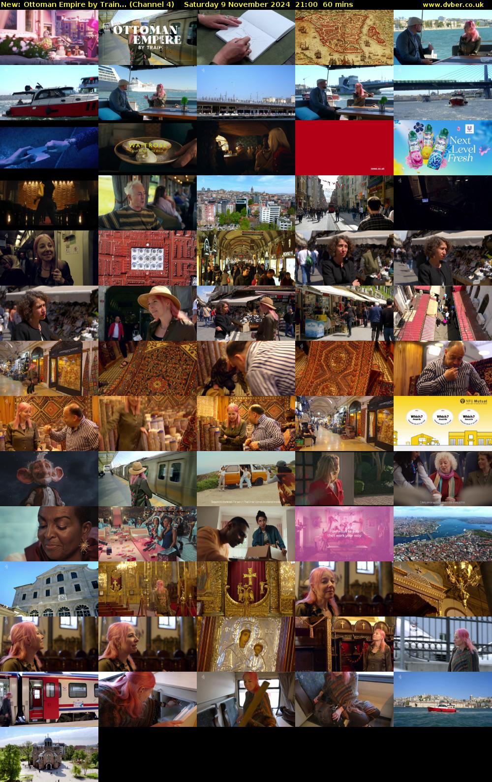 Ottoman Empire by Train... (Channel 4) Saturday 9 November 2024 21:00 - 22:00