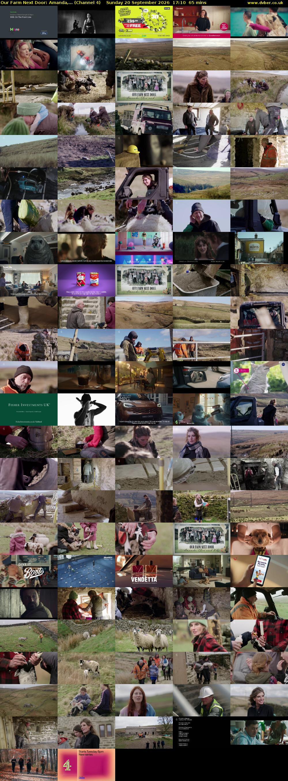 Our Farm Next Door: Amanda,... (Channel 4) Sunday 20 September 2026 17:10 - 18:15