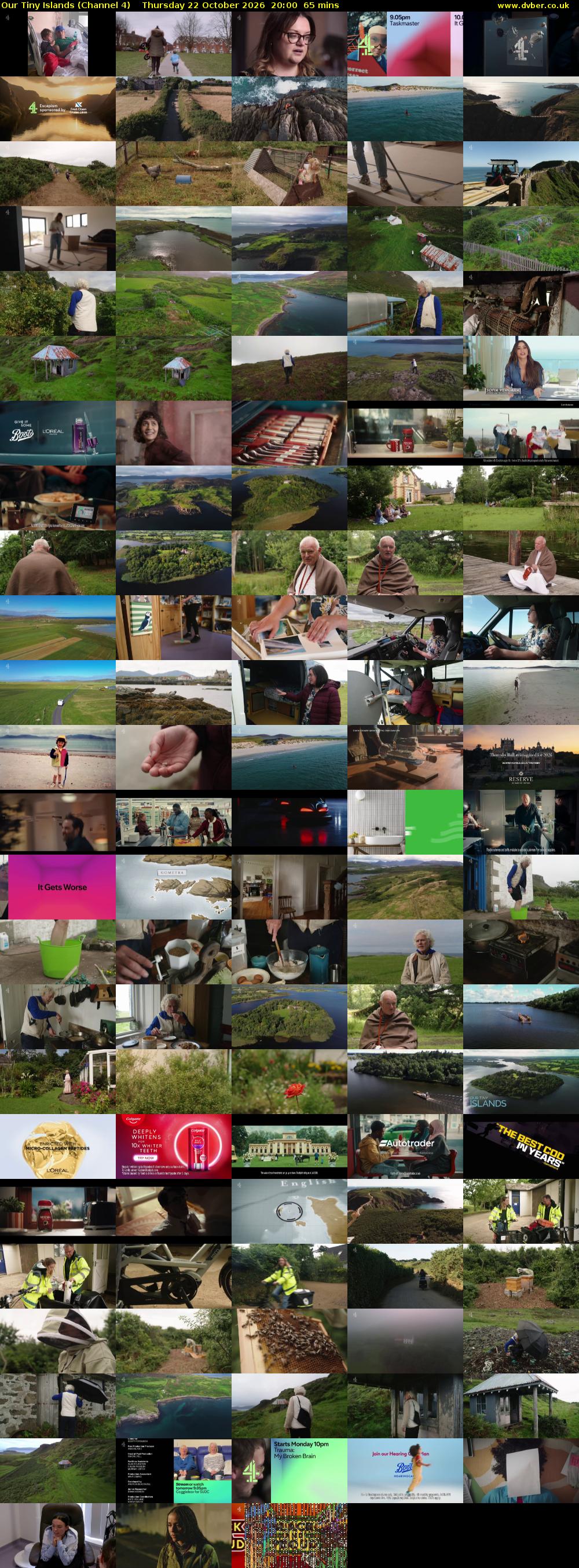 Our Tiny Islands (Channel 4) Thursday 22 October 2026 20:00 - 21:05