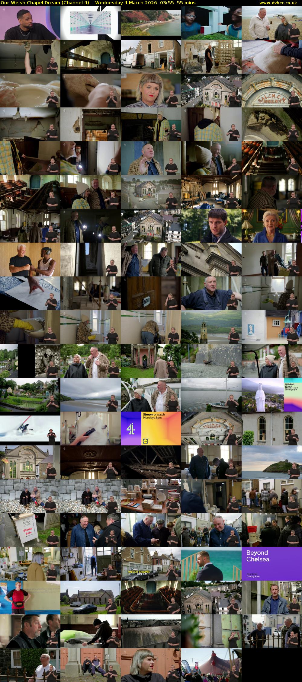 Our Welsh Chapel Dream (Channel 4) Wednesday 4 March 2026 03:55 - 04:50