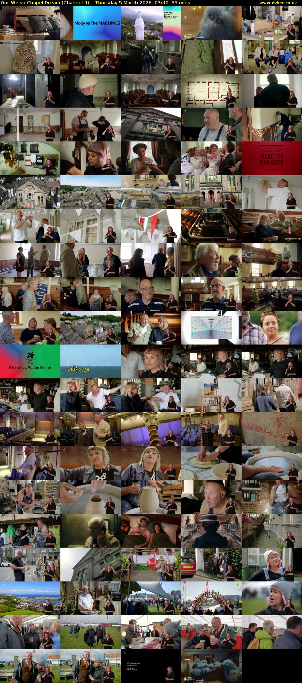 Our Welsh Chapel Dream (Channel 4) Thursday 5 March 2026 03:40 - 04:35