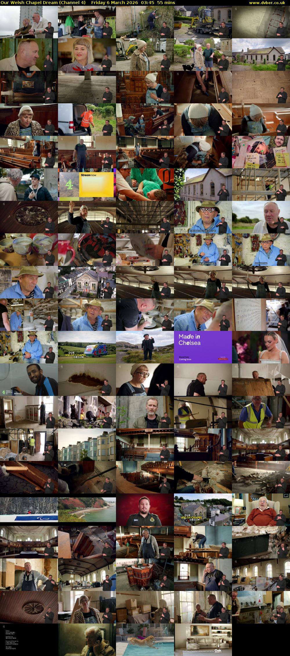Our Welsh Chapel Dream (Channel 4) Friday 6 March 2026 03:45 - 04:40