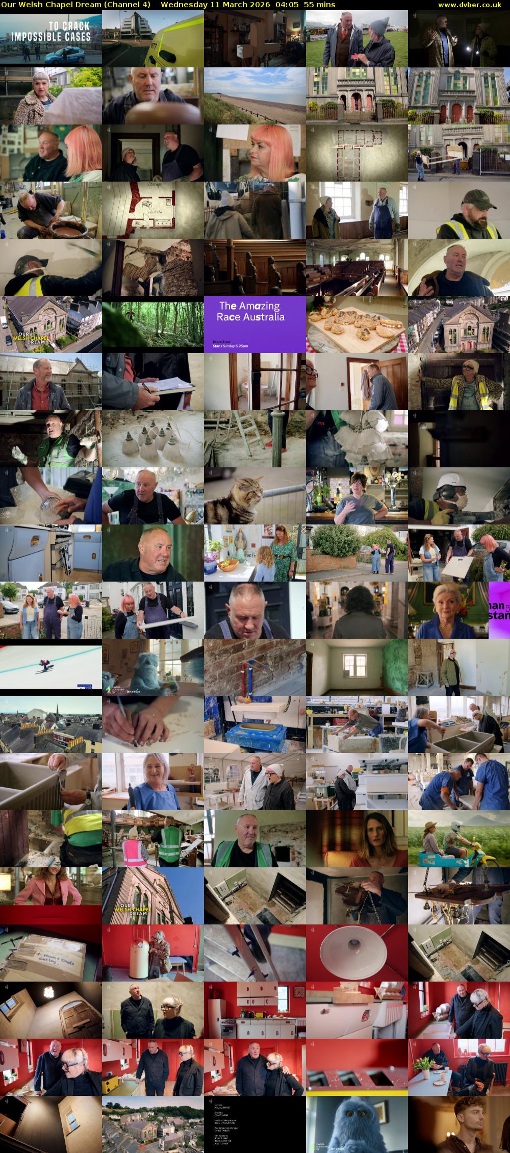 Our Welsh Chapel Dream (Channel 4) Wednesday 11 March 2026 04:05 - 05:00