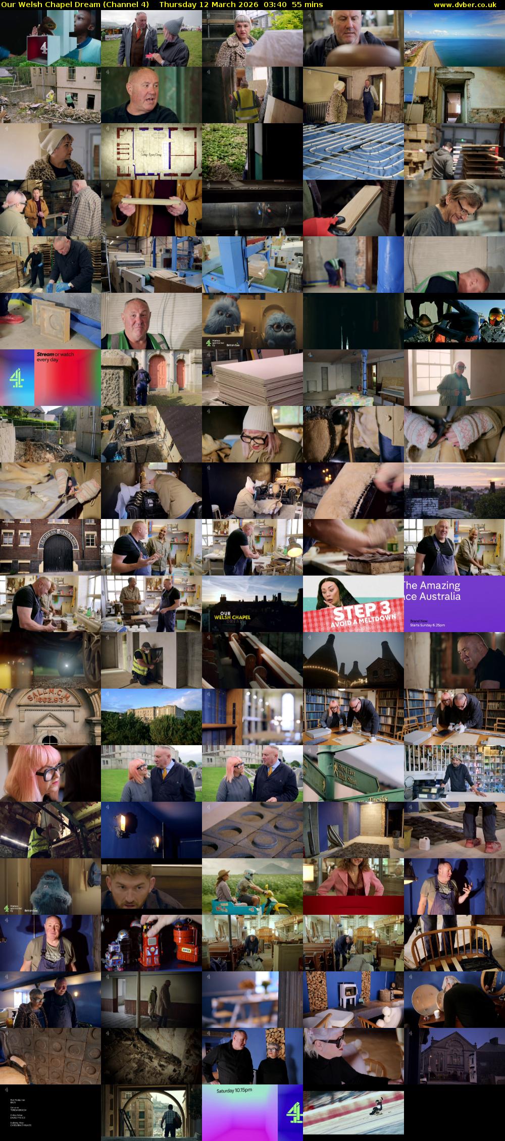 Our Welsh Chapel Dream (Channel 4) Thursday 12 March 2026 03:40 - 04:35