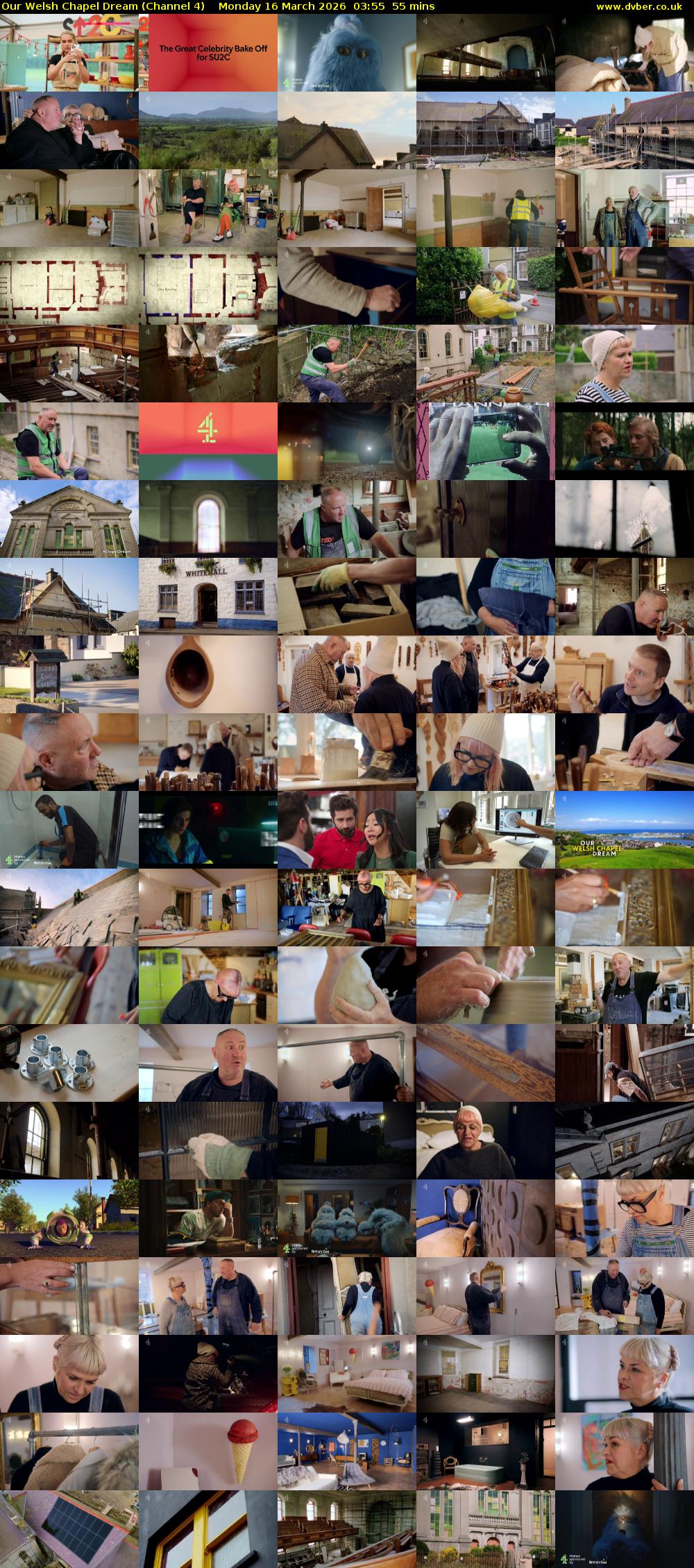 Our Welsh Chapel Dream (Channel 4) Monday 16 March 2026 03:55 - 04:50