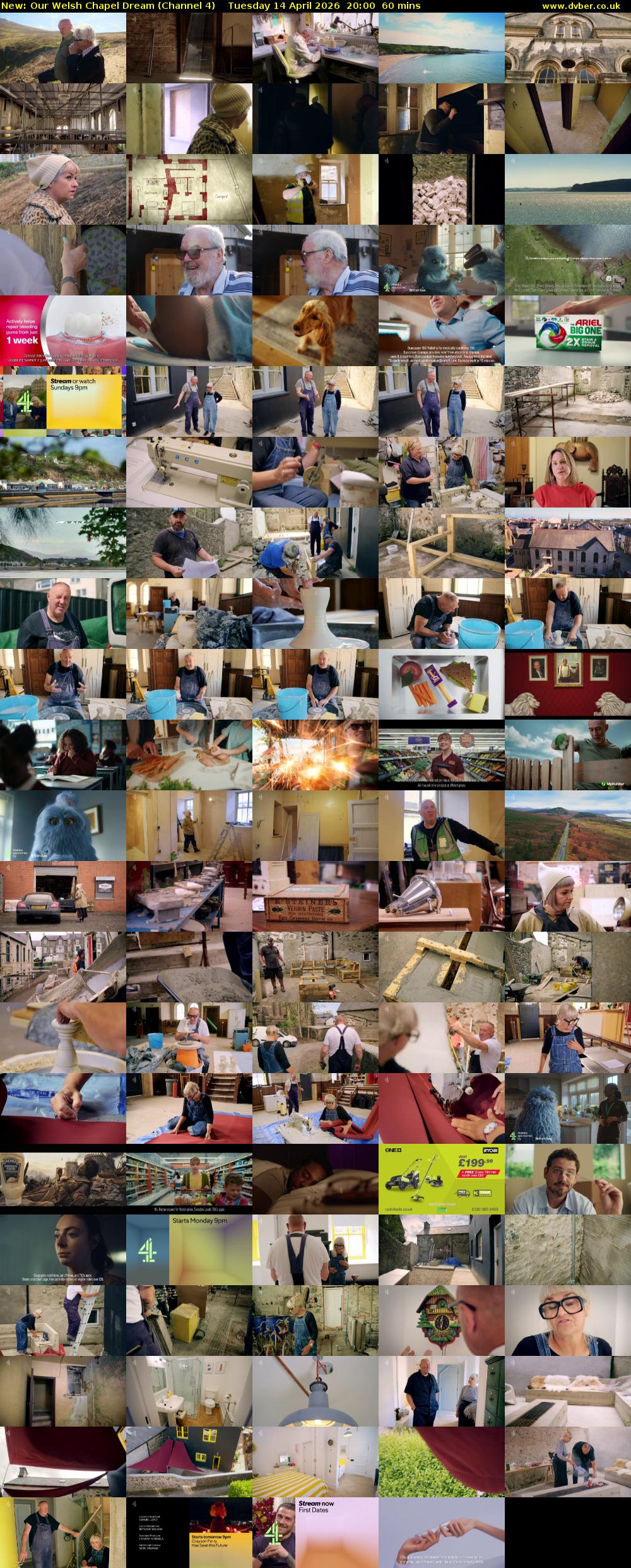 Our Welsh Chapel Dream (Channel 4) Tuesday 14 April 2026 20:00 - 21:00