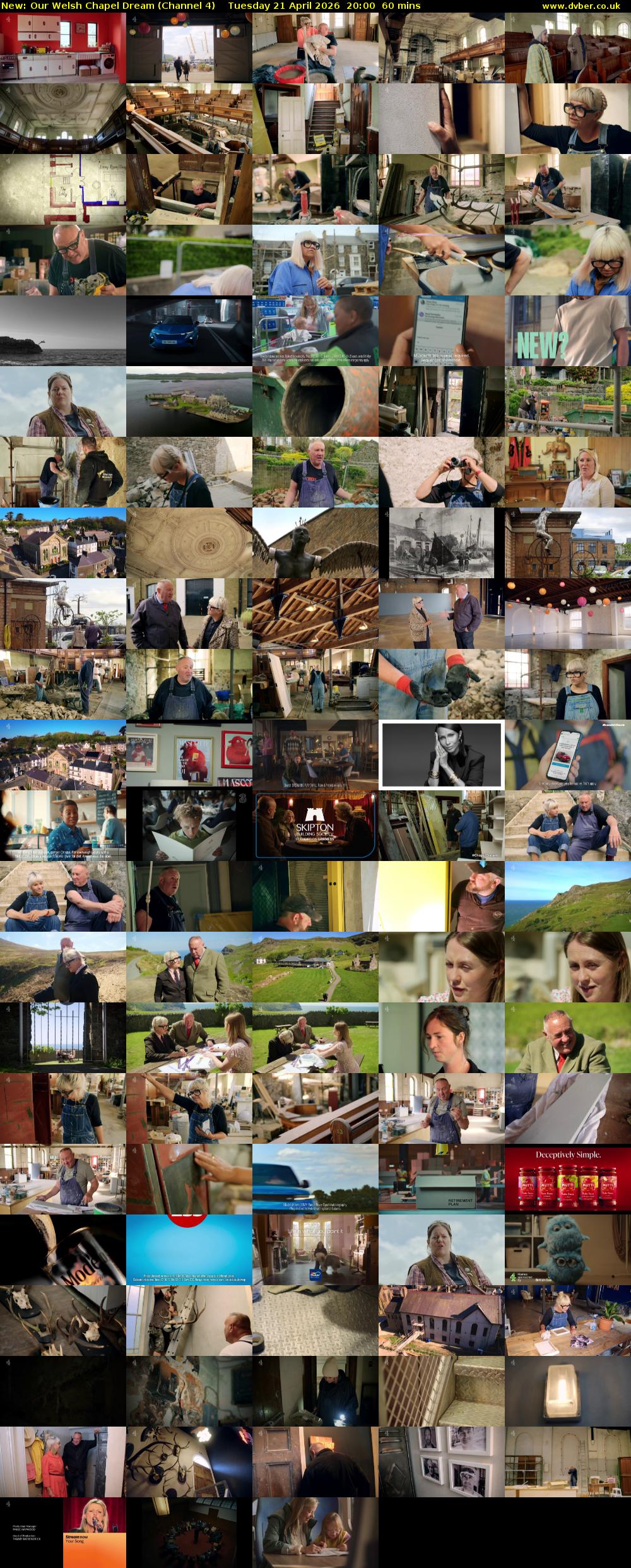 Our Welsh Chapel Dream (Channel 4) Tuesday 21 April 2026 20:00 - 21:00
