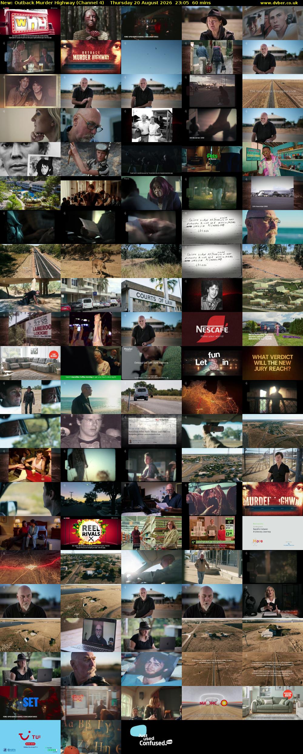 Outback Murder Highway (Channel 4) Thursday 20 August 2026 23:05 - 00:05