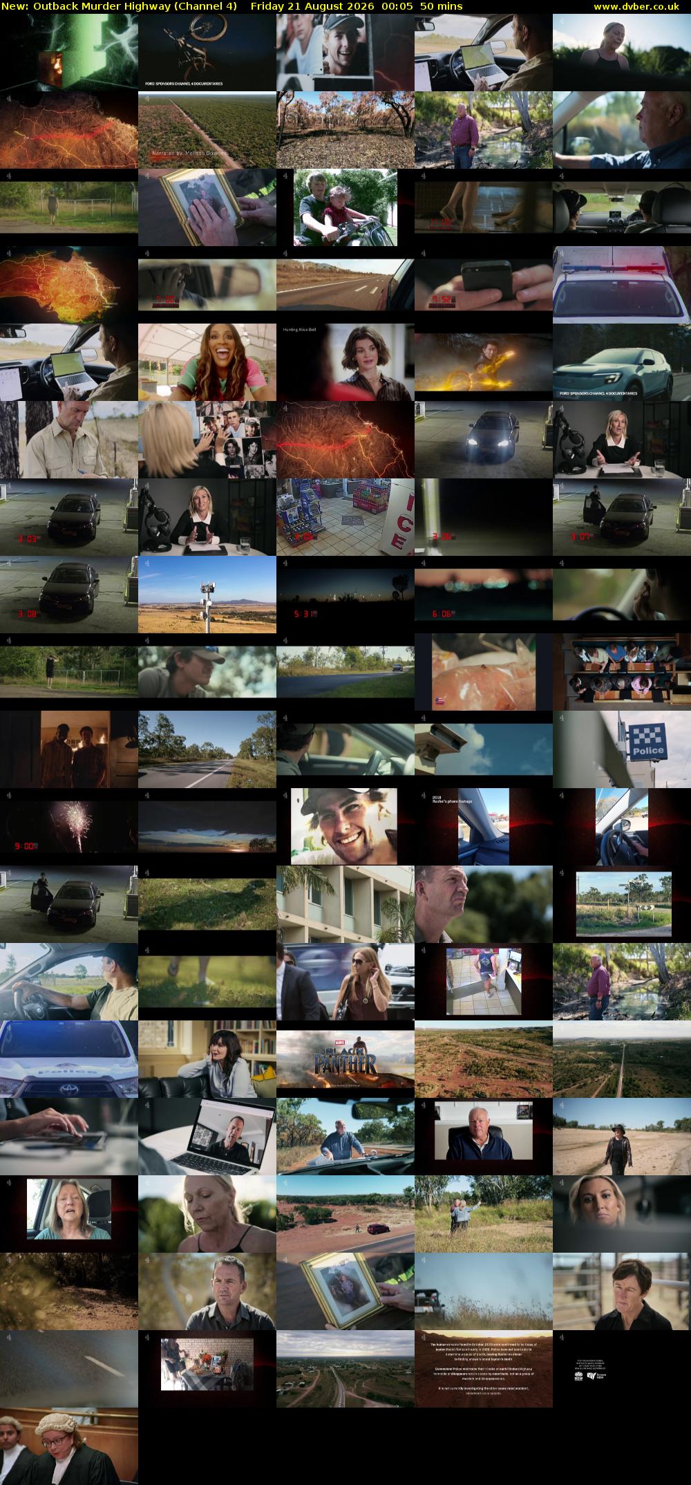 Outback Murder Highway (Channel 4) Friday 21 August 2026 00:05 - 00:55