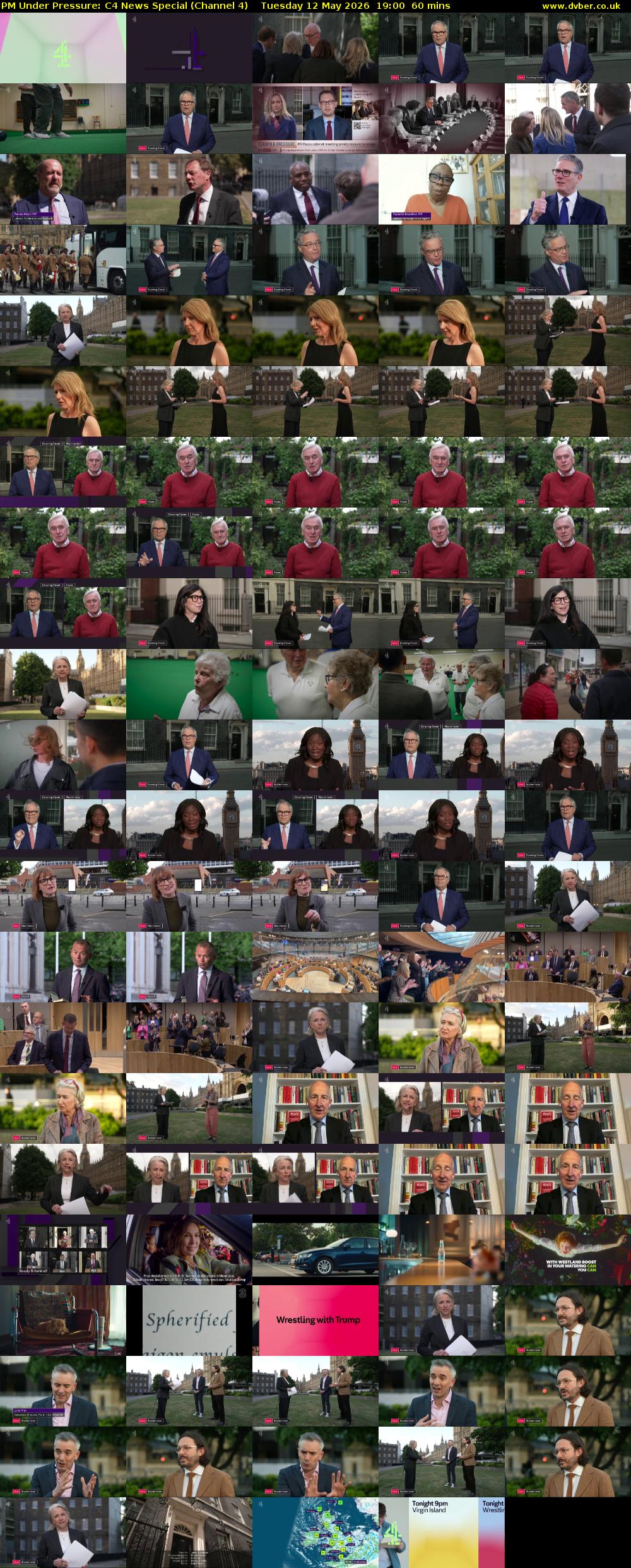 PM Under Pressure: C4 News Special (Channel 4) Tuesday 12 May 2026 19:00 - 20:00