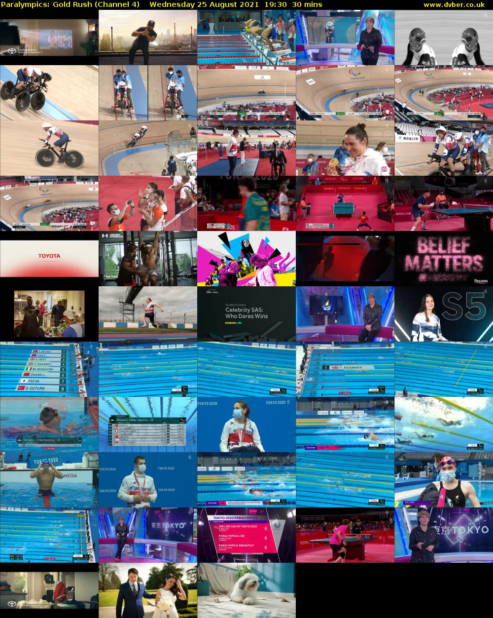 Paralympics: Gold Rush (Channel 4) Wednesday 25 August 2021 19:30 - 20:00