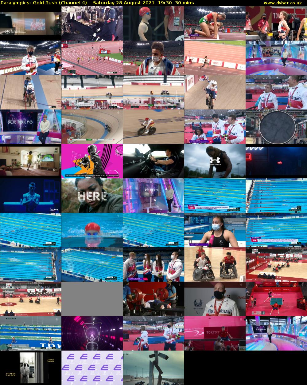 Paralympics: Gold Rush (Channel 4) Saturday 28 August 2021 19:30 - 20:00