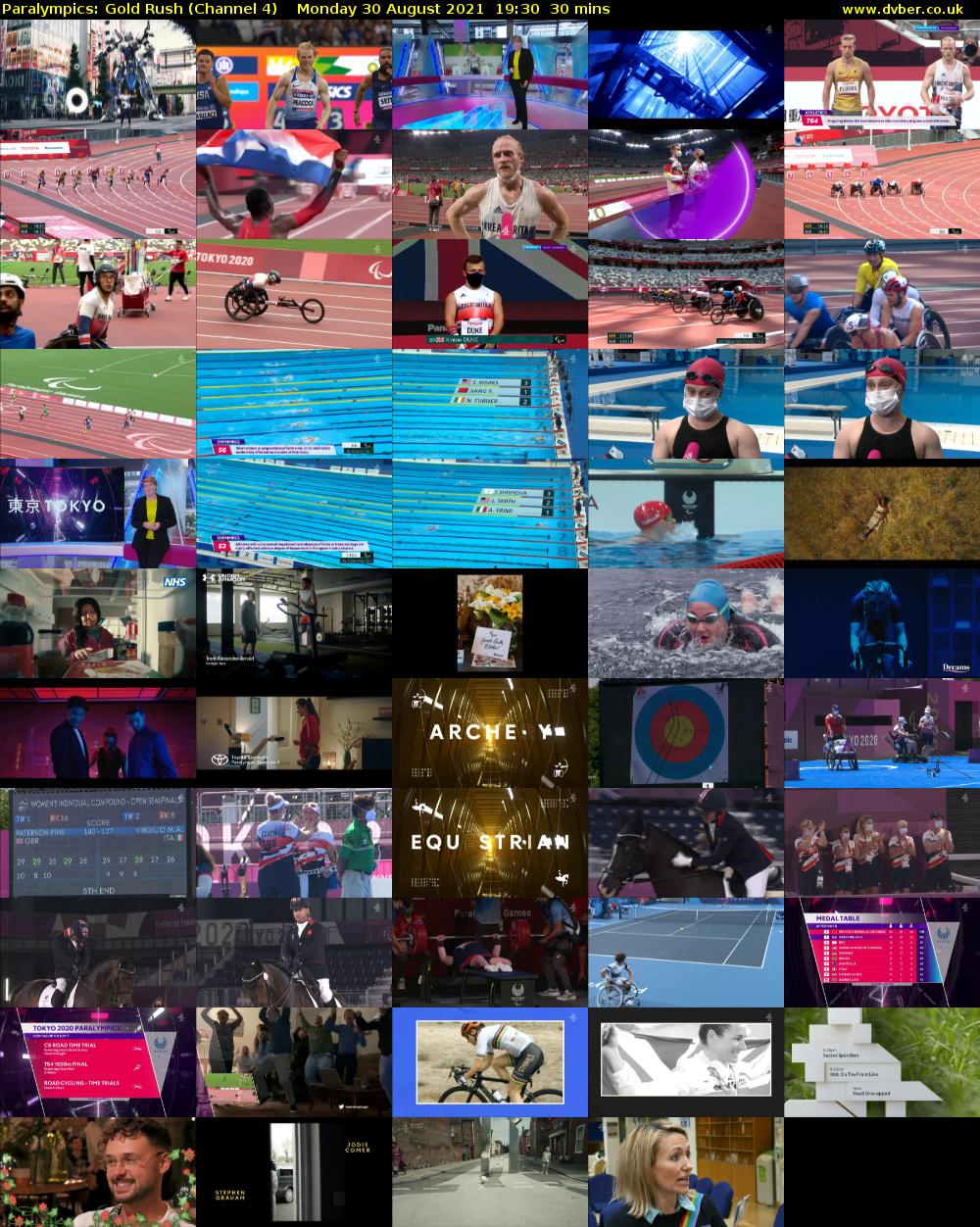 Paralympics: Gold Rush (Channel 4) Monday 30 August 2021 19:30 - 20:00