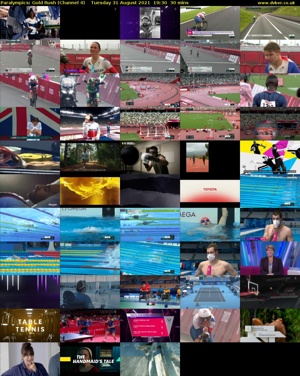 Paralympics: Gold Rush (Channel 4) Tuesday 31 August 2021 19:30 - 20:00