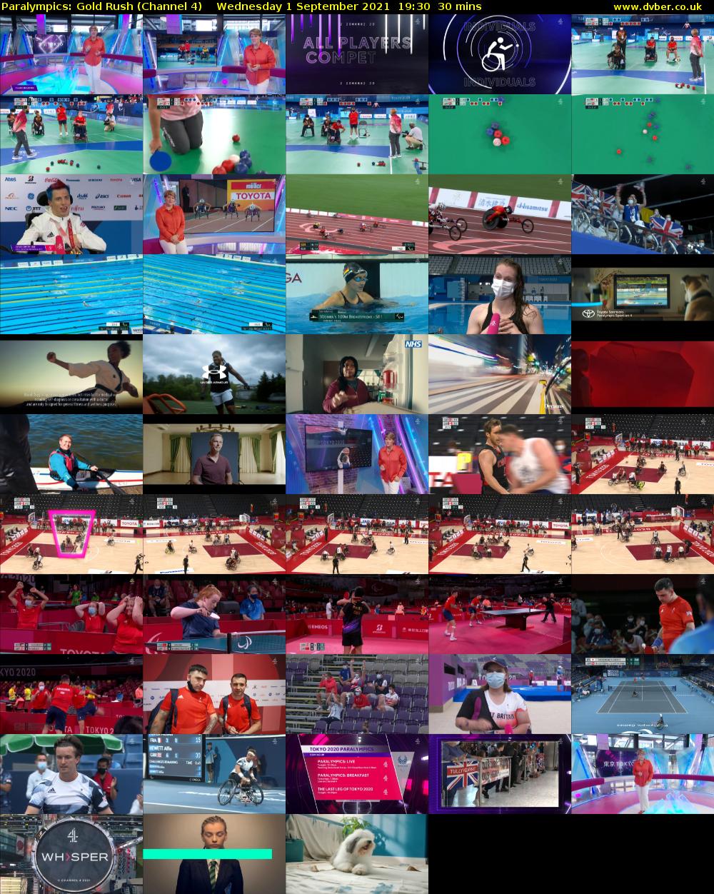 Paralympics: Gold Rush (Channel 4) Wednesday 1 September 2021 19:30 - 20:00