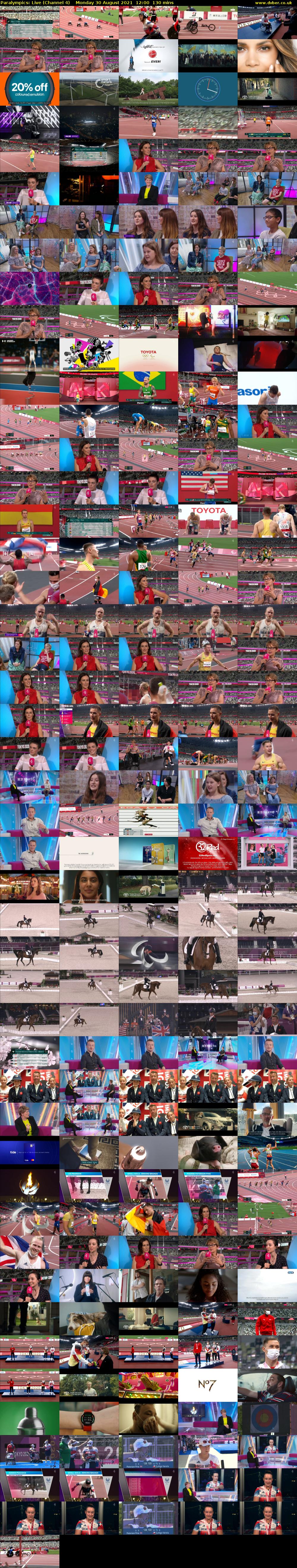 Paralympics: Live (Channel 4) Monday 30 August 2021 12:00 - 14:10