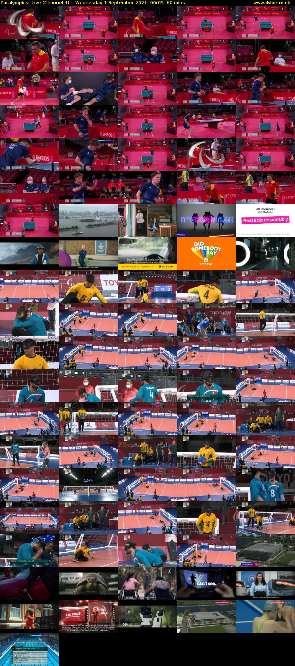 Paralympics: Live (Channel 4) Wednesday 1 September 2021 00:05 - 01:05