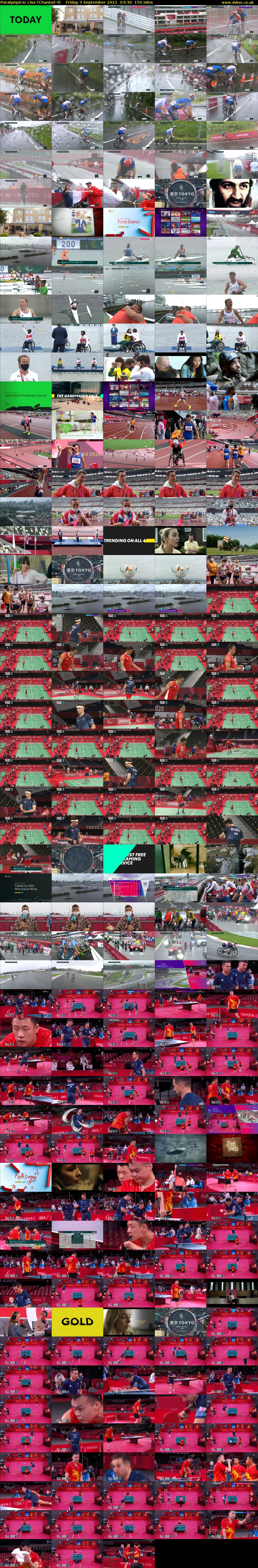 Paralympics: Live (Channel 4) Friday 3 September 2021 03:30 - 06:00