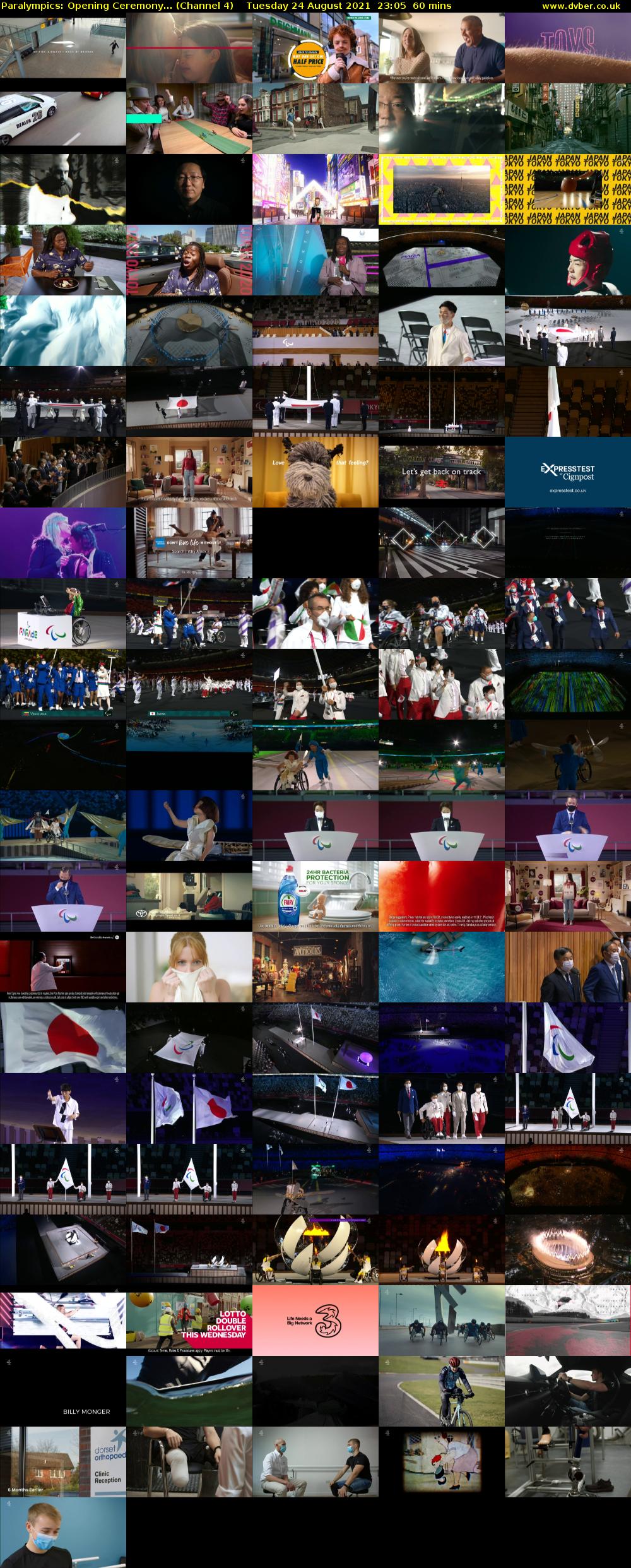 Paralympics: Opening Ceremony... (Channel 4) Tuesday 24 August 2021 23:05 - 00:05