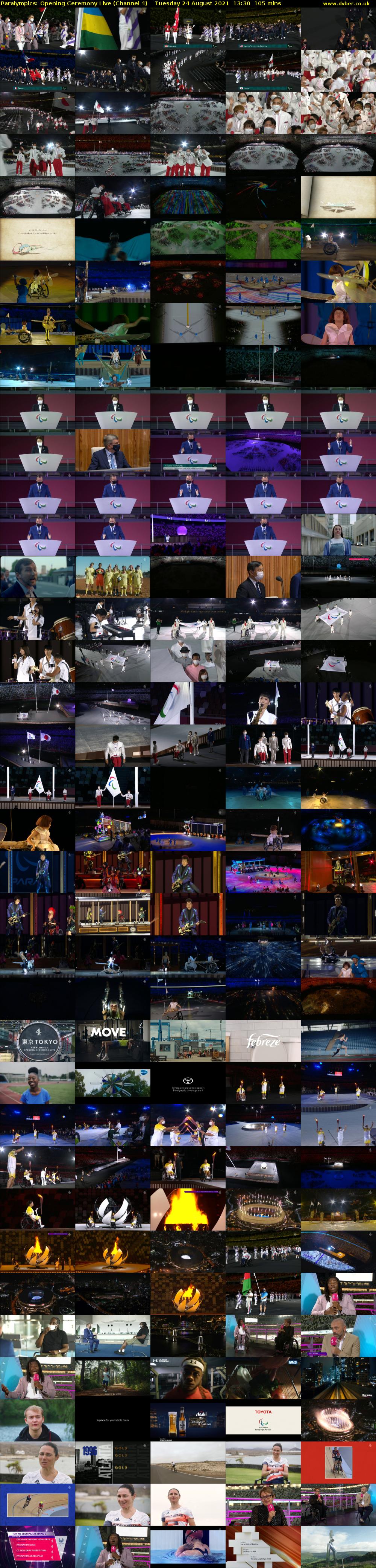 Paralympics: Opening Ceremony Live (Channel 4) Tuesday 24 August 2021 13:30 - 15:15