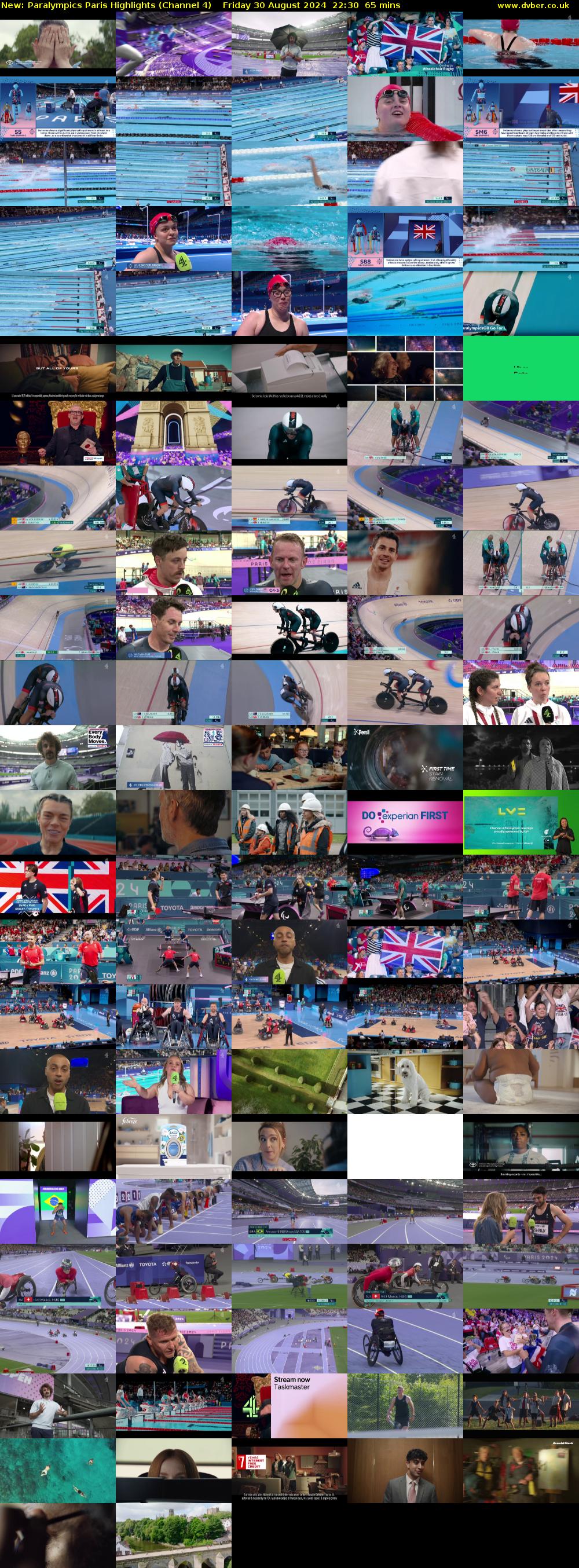 Paralympics Paris Highlights (Channel 4) Friday 30 August 2024 22:30 - 23:35