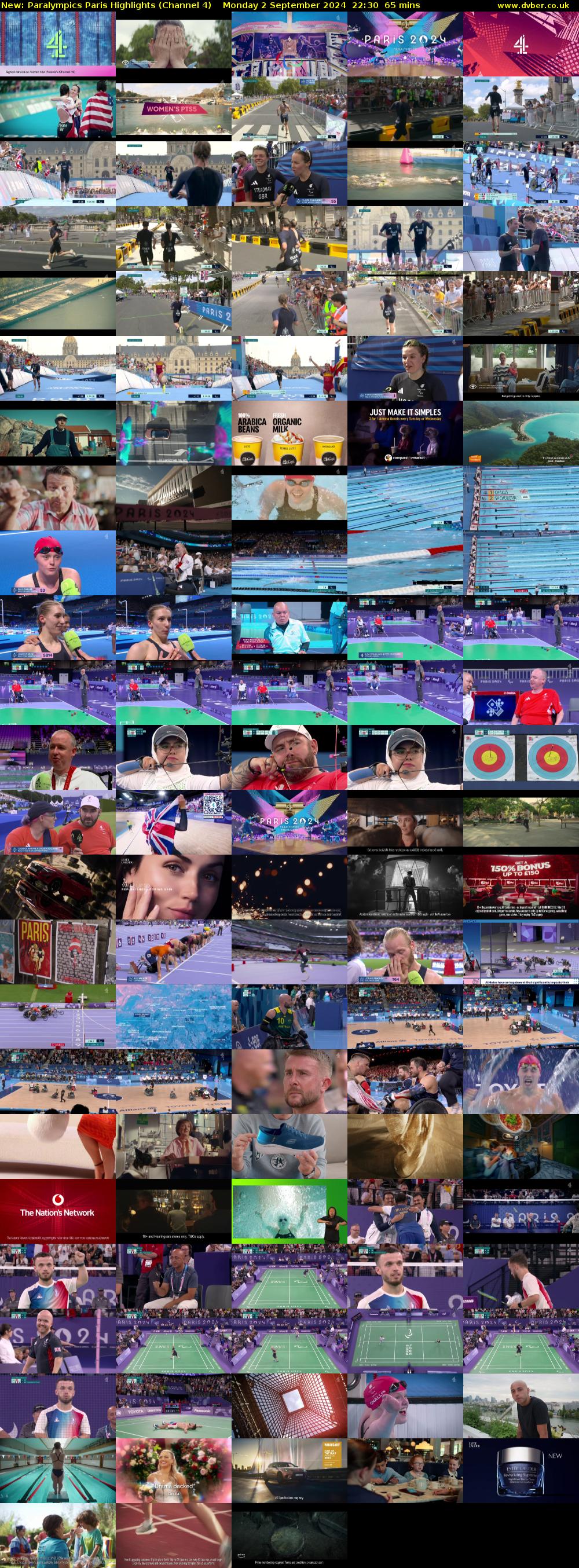 Paralympics Paris Highlights (Channel 4) Monday 2 September 2024 22:30 - 23:35