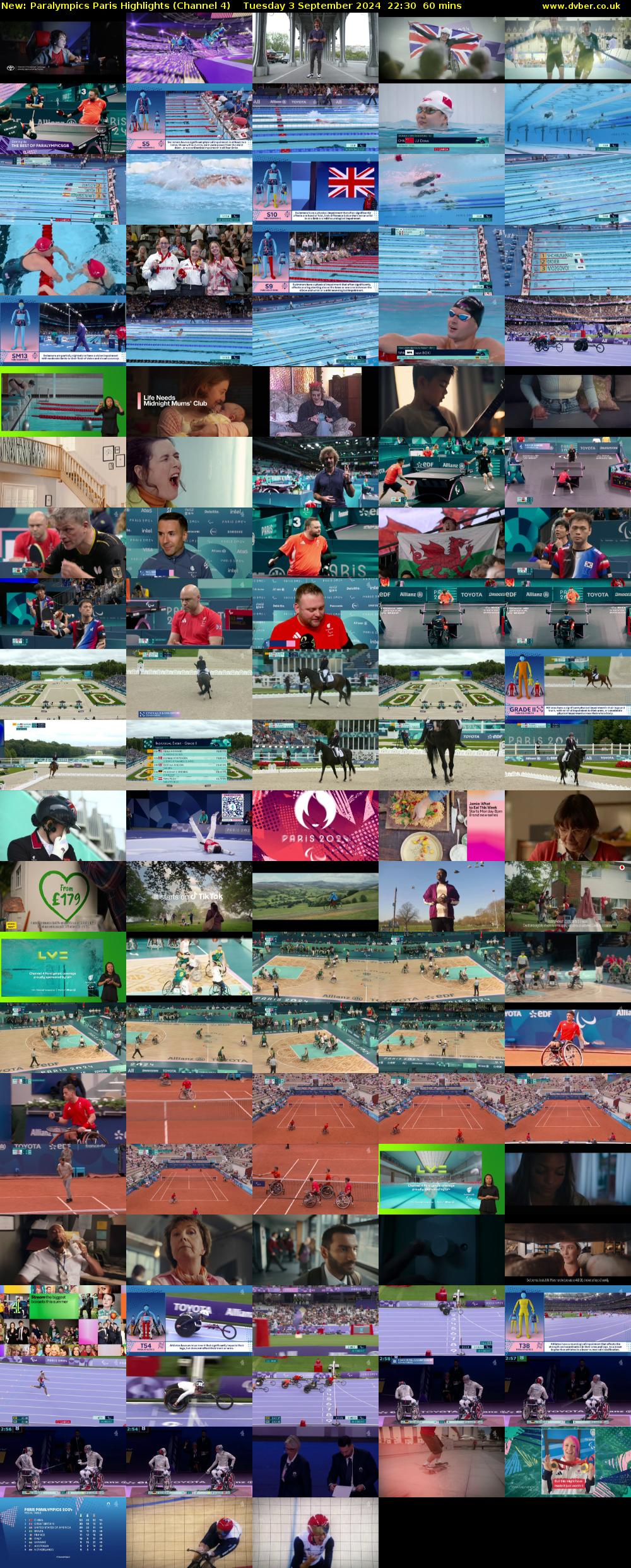 Paralympics Paris Highlights (Channel 4) Tuesday 3 September 2024 22:30 - 23:30