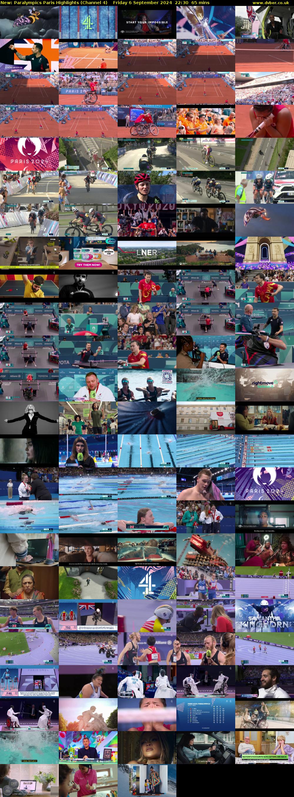Paralympics Paris Highlights (Channel 4) Friday 6 September 2024 22:30 - 23:35