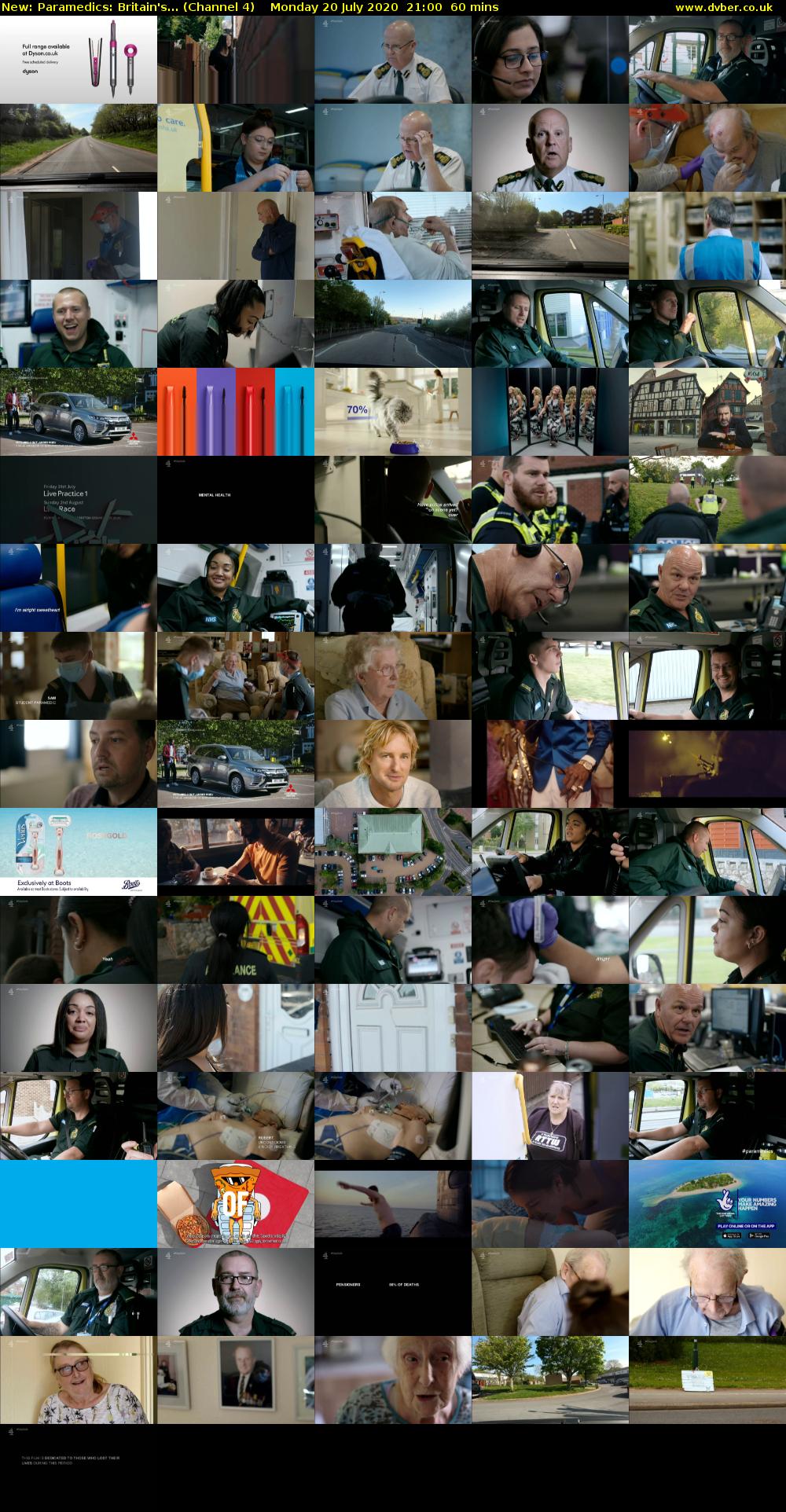 Paramedics: Britain's... (Channel 4) Monday 20 July 2020 21:00 - 22:00