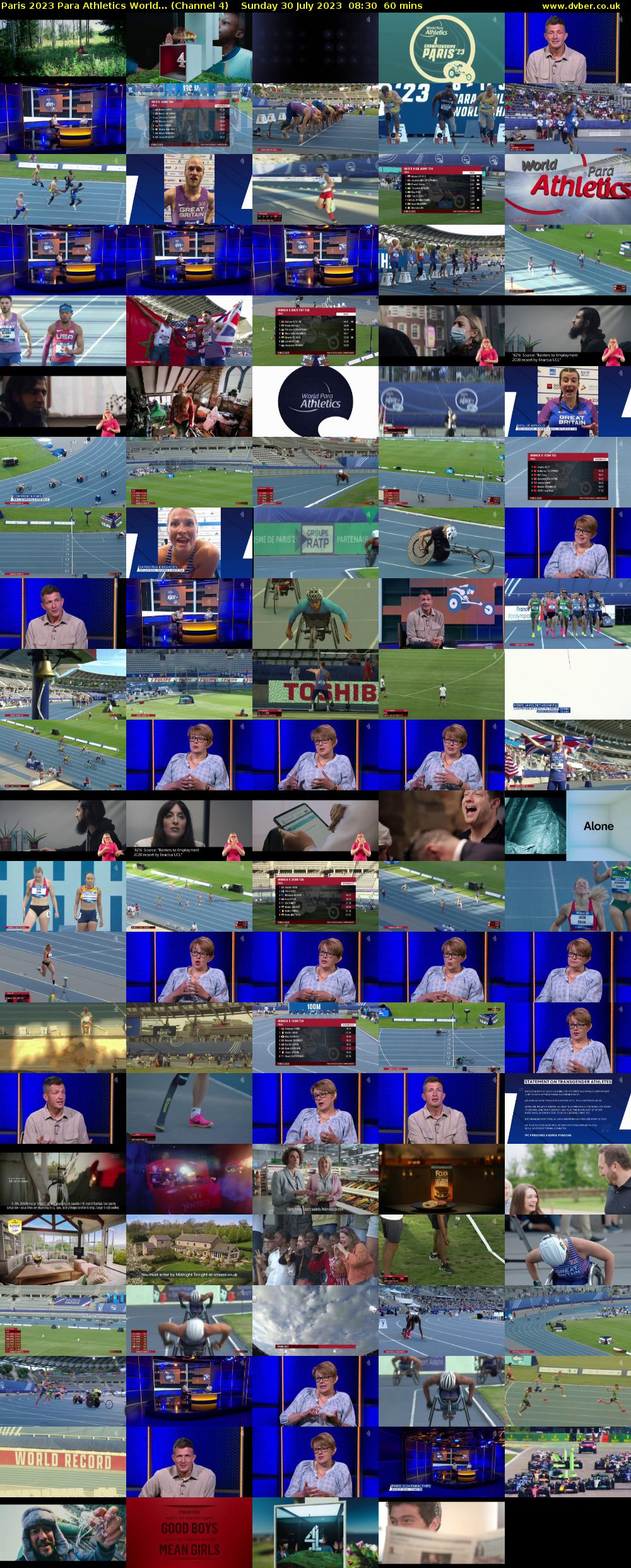 Paris 2023 Para Athletics World... (Channel 4) Sunday 30 July 2023 08:30 - 09:30