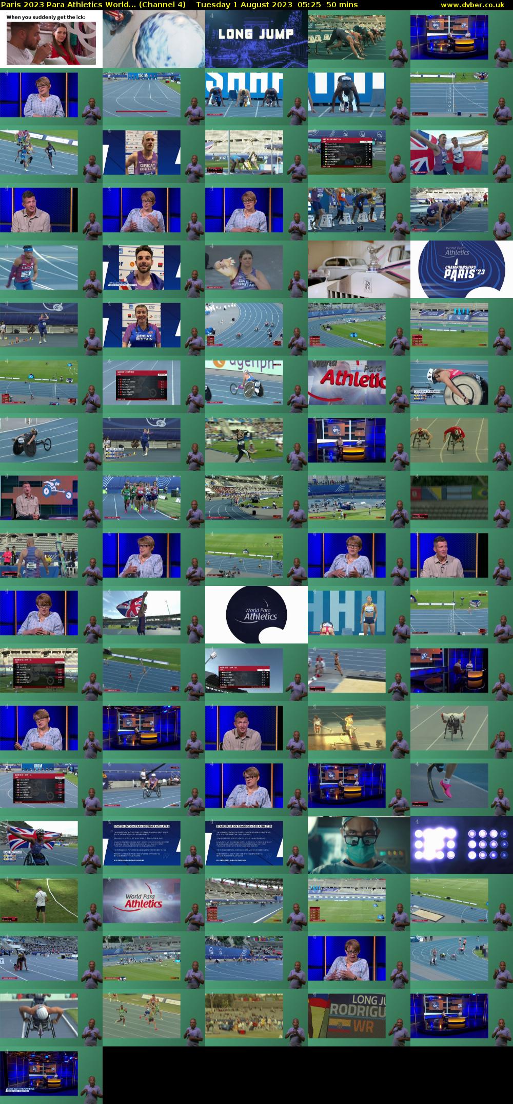 Paris 2023 Para Athletics World... (Channel 4) Tuesday 1 August 2023 05:25 - 06:15