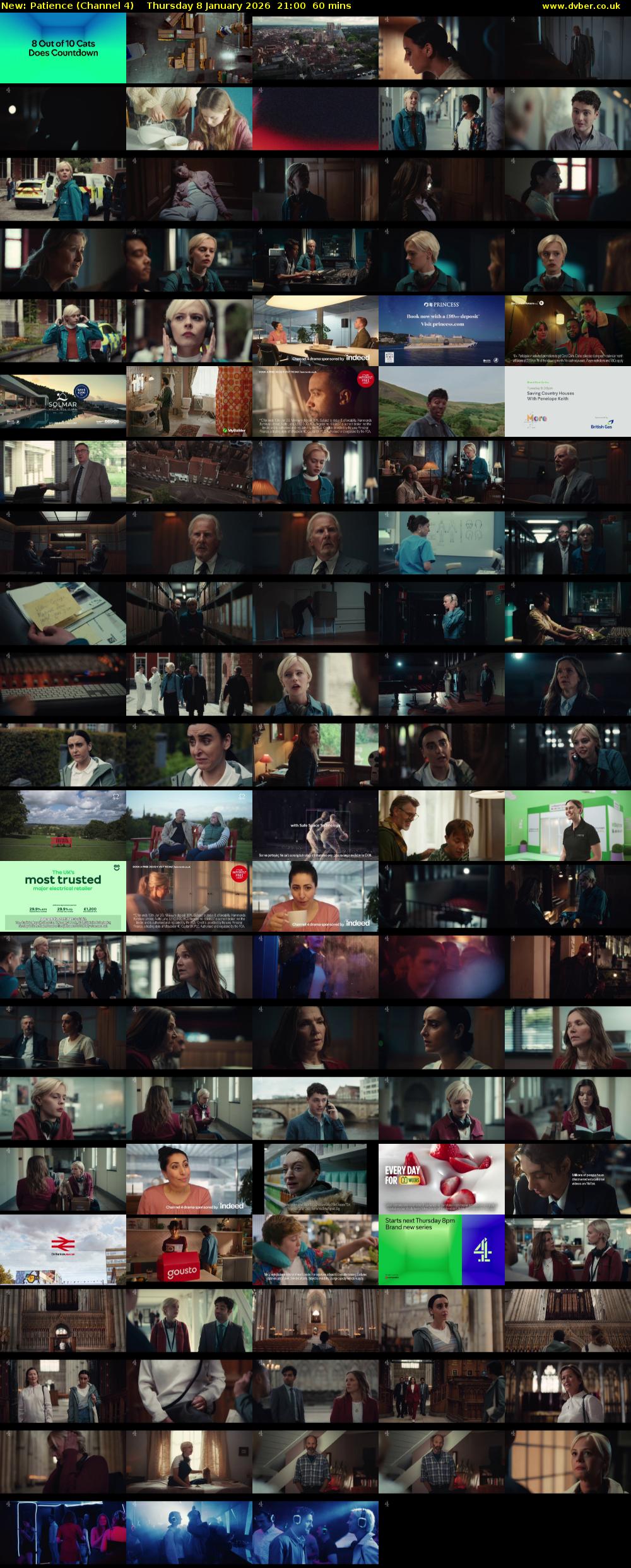 Patience (Channel 4) Thursday 8 January 2026 21:00 - 22:00