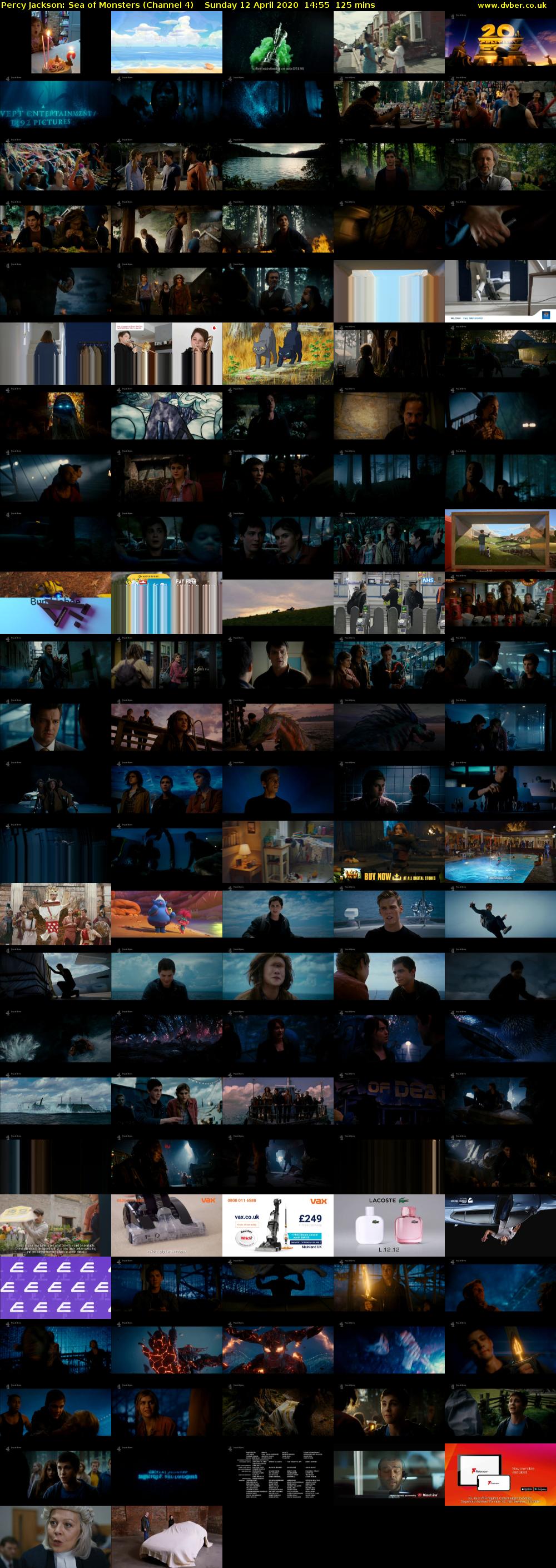 Percy Jackson: Sea of Monsters (Channel 4) Sunday 12 April 2020 14:55 - 17:00