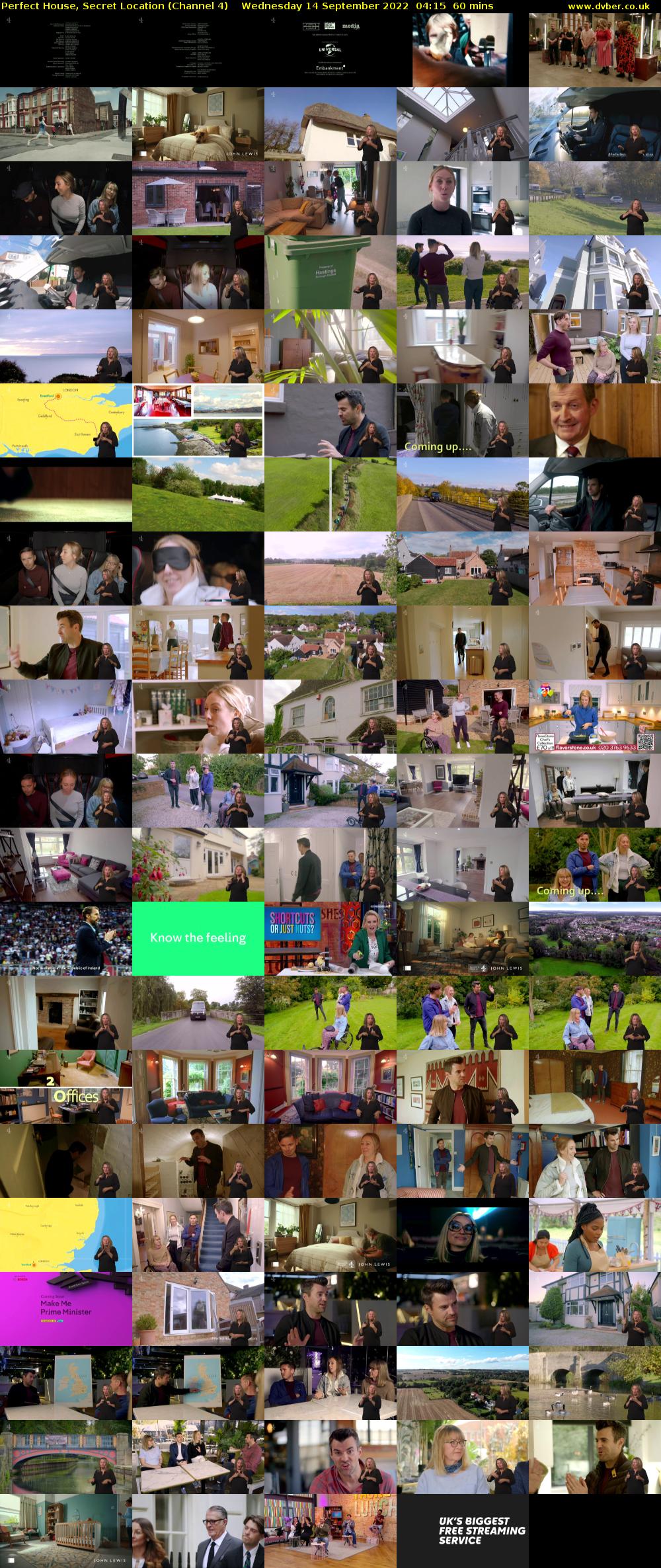Perfect House, Secret Location (Channel 4) Wednesday 14 September 2022 04:15 - 05:15