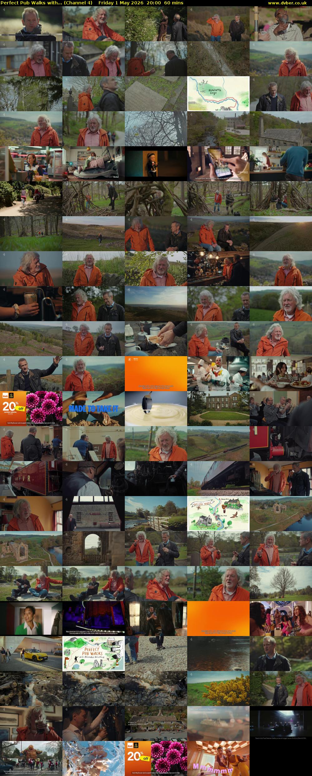 Perfect Pub Walks with... (Channel 4) Friday 1 May 2026 20:00 - 21:00