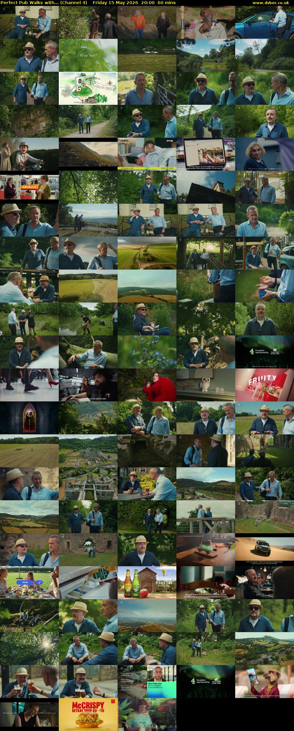 Perfect Pub Walks with... (Channel 4) Friday 15 May 2026 20:00 - 21:00
