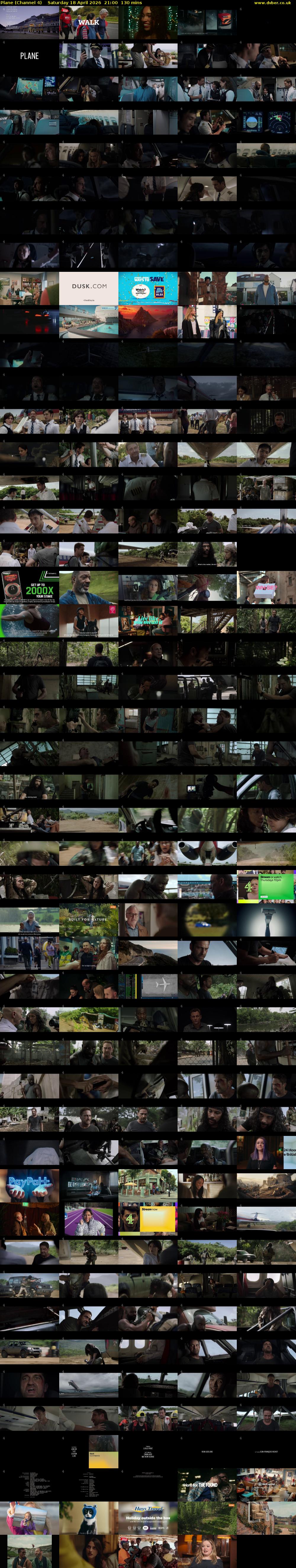 Plane (Channel 4) Saturday 18 April 2026 21:00 - 23:10