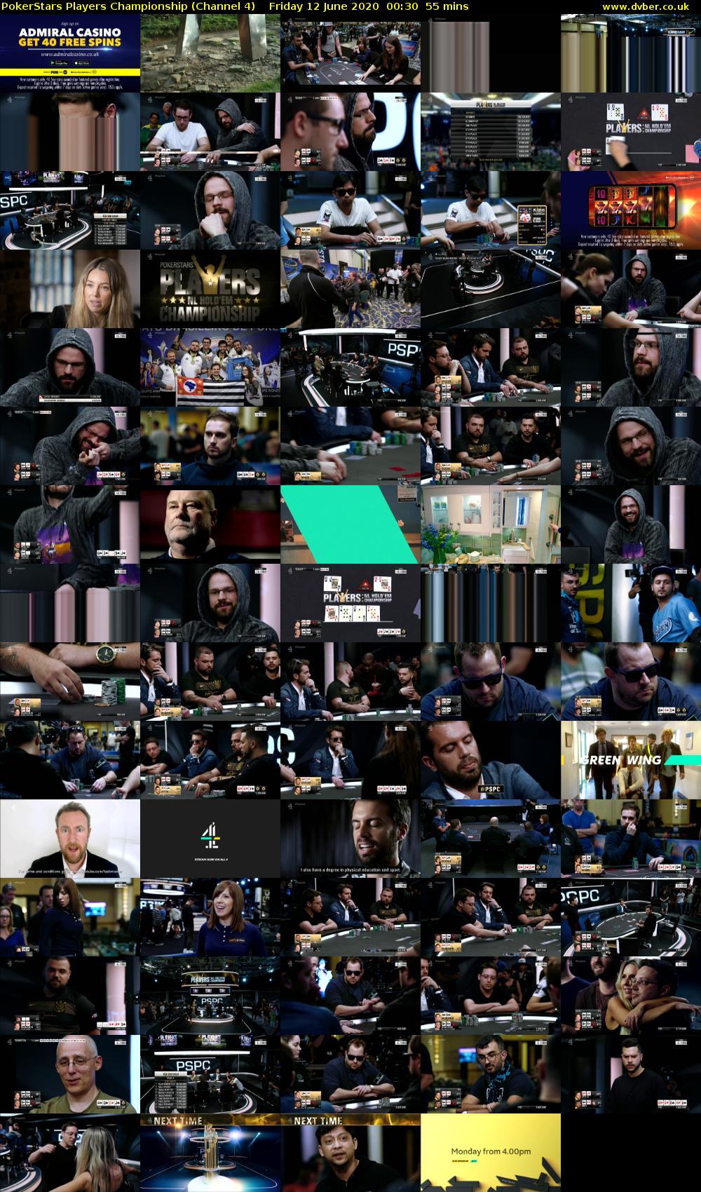PokerStars Players Championship (Channel 4) Friday 12 June 2020 00:30 - 01:25