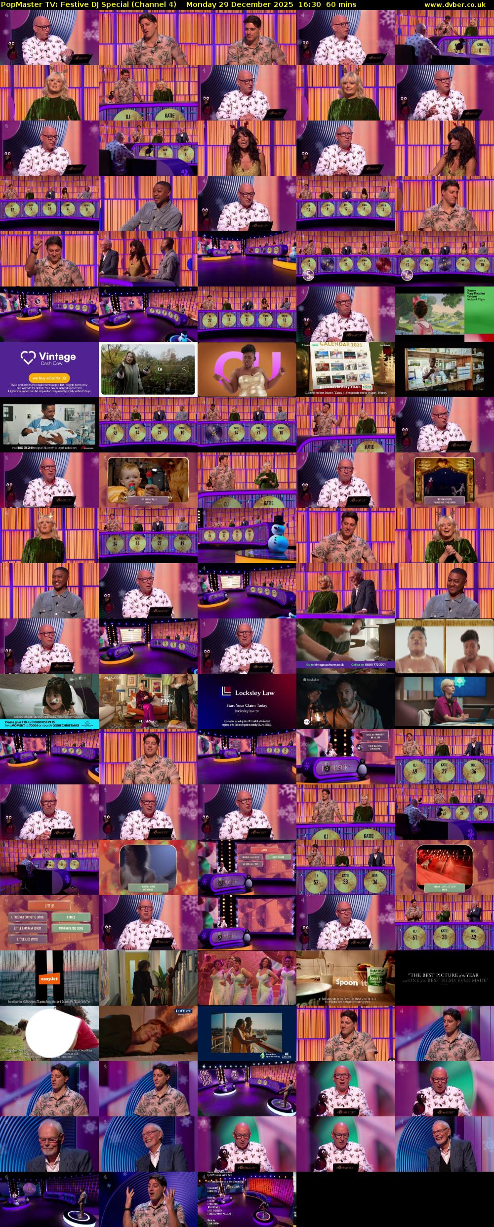 PopMaster TV: Festive DJ Special (Channel 4) Monday 29 December 2025 16:30 - 17:30