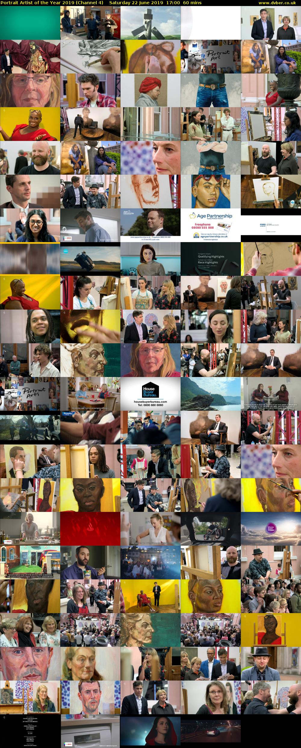 Portrait Artist of the Year 2019 (Channel 4) Saturday 22 June 2019 17:00 - 18:00